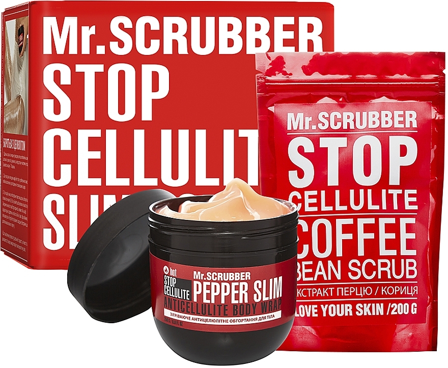 Set - Mr.Scrubber Stop Cellulite Hot Pepper Slim (cr/250g + scrub/200g) — photo N1