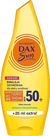 Sunscreen Emulsion for Sensitive Skin SPF50+ - Dax Sun Emulsion SPF50+ — photo N1