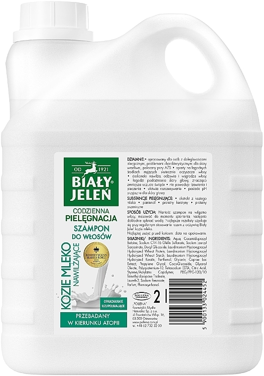 Hypoallergenic Goat's Milk Shampoo - Bialy Jelen Hypoallergenic Shampoo Goat Milk — photo N4