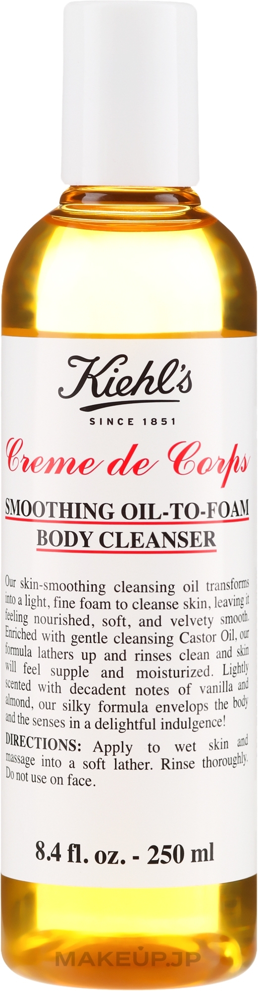 Shower Oil - Kiehl`s Creme de Corps Smoothing Oil-To-Foam Body Cleanser — photo 250 ml