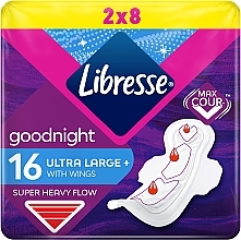 Sanitary Pads, 16 pcs - Libresse Ultra Goodnight Large + — photo N1