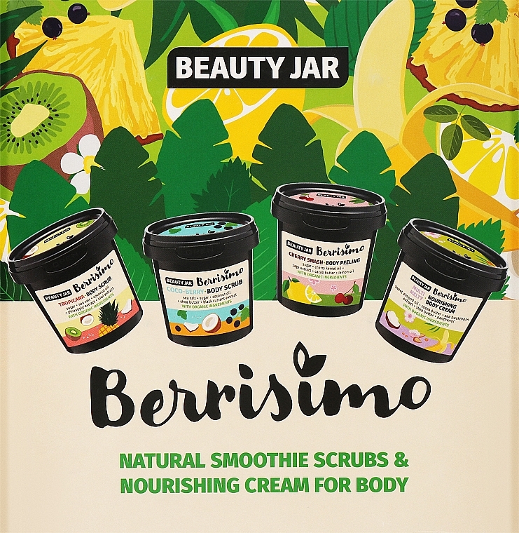 Set - Beauty Jar Berrisimo Nourishing Body Gift Set (b/scrub/200g + b/peel/180g + b/scrub/190gl + b/cr/155ml) — photo N1