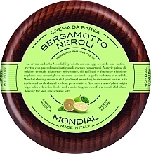 Fragrances, Perfumes, Cosmetics Shaving Cream 'Bergamotto Neroli' - Mondial Shaving Cream Wooden Bowl