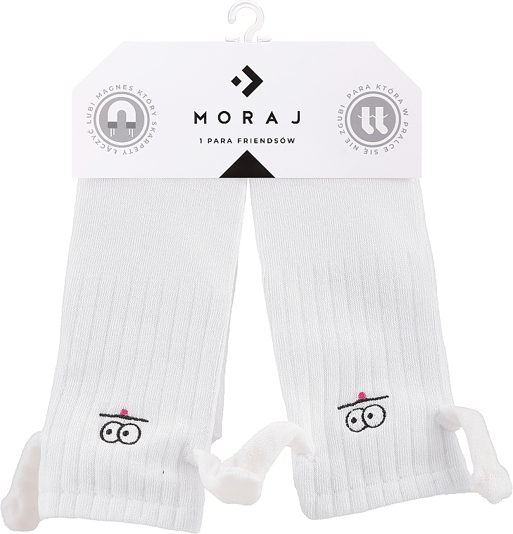 Socks with Magnetic Holders csl 250-404, white - Moraj — photo N1