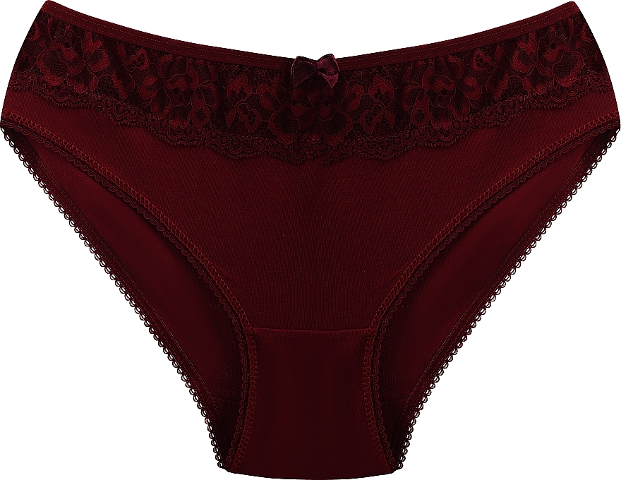 Lace Panties BDM401-037, burgundy - Moraj — photo N1