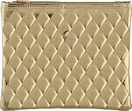 Large Quilted Makeup Bag, gold - Janeke Golden Quilted Pouch — photo N1