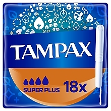 Tampons with Applicator, 18 pcs. - Tampax Compak Super Plus — photo N1