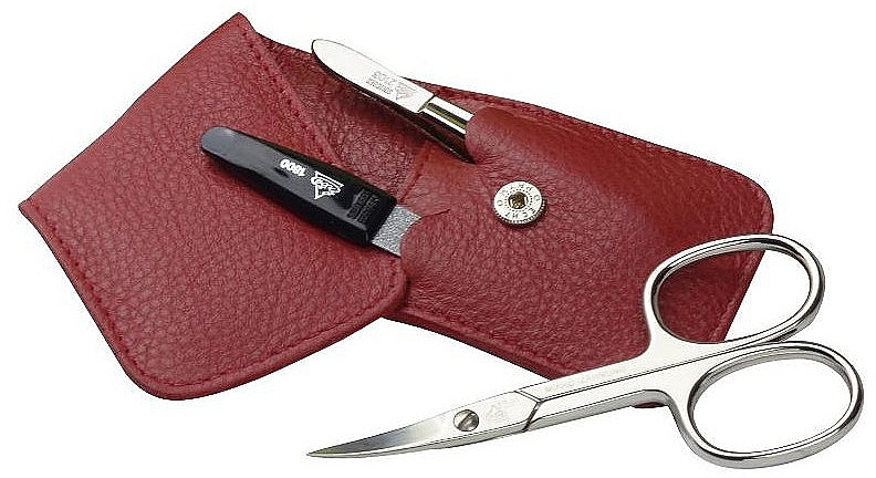 Manicure Set 'Siena', 3 pcs, red - Erbe Solingen — photo N1