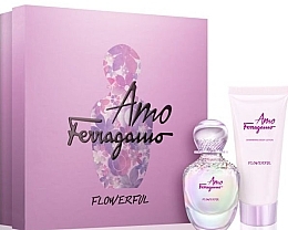 Fragrances, Perfumes, Cosmetics Salvatore Ferragamo Amo Ferragamo Flowerful - Set (edt/50ml + b/lot/100ml)