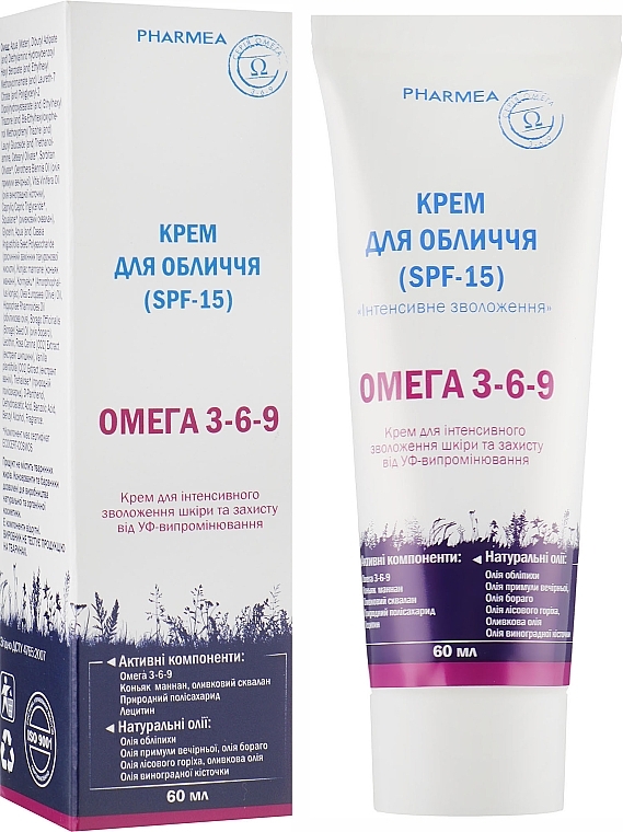 Intensive Hydration Face Cream SPF15 - Pharmea Omega 3-6-9 — photo N1