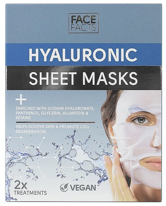 Hyaluronic Moisturizing Sheet Mask - Face Facts Hyaluronic Hydrating Sheet Mask — photo N1