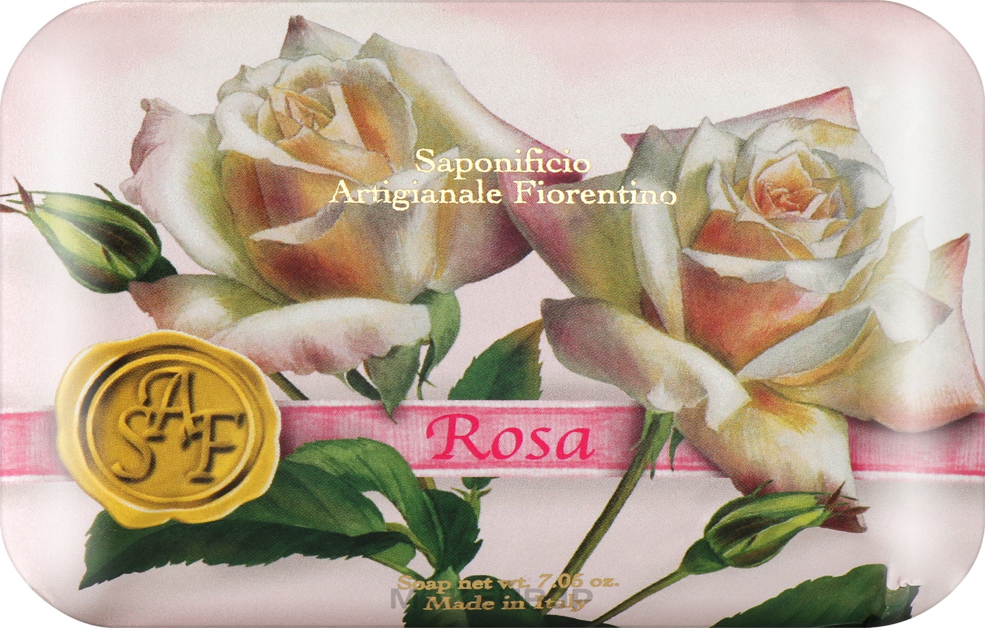 Toilet Soap "Rose" - Saponificio Artigianale Fiorentino Rose Soap — photo 200 g