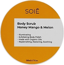 Fragrances, Perfumes, Cosmetics Body Scrub with Honey, Mango & Melon - Soie Honey Mango & Melon Body Scrub