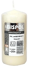 Fragrances, Perfumes, Cosmetics Cylindrical Candle 50x100 mm, ecru - Bispol