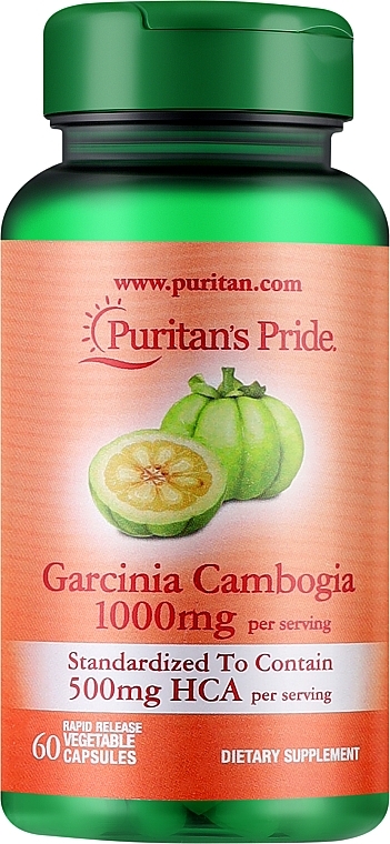 Supplement 'Garcinia Cambogia', 1000 mg - Puritan's Pride Garcinia Cambogia 1000 mg — photo N1