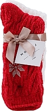 Fragrances, Perfumes, Cosmetics Warm Long Chenille Socks for Women, white with snowflake+red with snowflake - Moraj