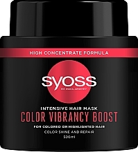 Fragrances, Perfumes, Cosmetics Mask for Colored Hair - Syoss Color Vibrancy Boost Intensive Hair Mask