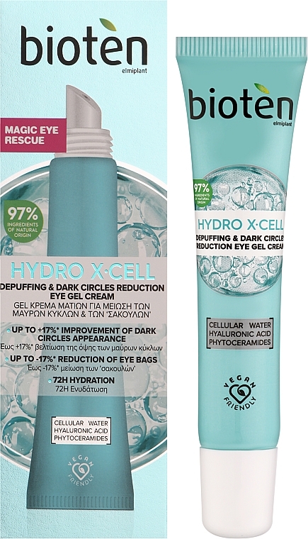 Anti Dark Circles & Puffiness Eye Cream Gel - Bioten Hydro X-Cell Depuffing & Dark Circles Reduction Eye Gel Cream — photo N3