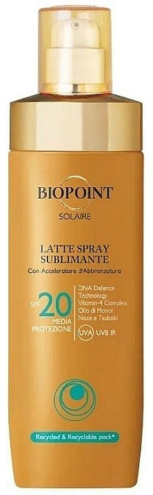 Milk Body Spray SPF 20 - Biopoint Solaire Latte Spray Sublimante SPF 20 — photo N1