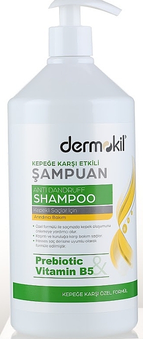 プレバイオティクスとビタミンB5を配合したフケ防止シャンプー - Dermokil Prebiotic & Vitamin B5 Anti Dandruff Shampoo	 — photo N1