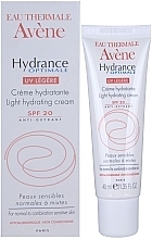 Fragrances, Perfumes, Cosmetics Moisturizing Protection Cream - Avene Hydratation Hydrance Optimale Leger UV20