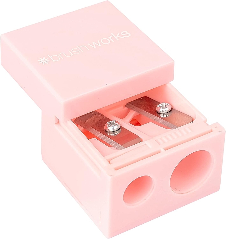 Sharpener Set, white and pink - Brushworks Cosmetic Pencil Sharpener Duo — photo N3