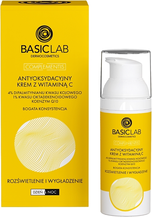Antioxidant Brightening & Smoothing Cream with Vitamin C - BasicLab Dermocosmetics Complementis — photo N1