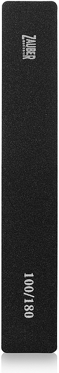 Nail File, black, wide, 100/180, 03-005E - Zauber — photo N1