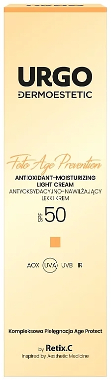 Antioxidant & Moisturizing Lightweight Cream for Face, Neck & Décolleté - Urgo Dermoestetik Foto Age Prevention SPF50 — photo N1
