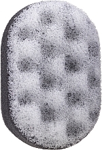 Fragrances, Perfumes, Cosmetics Oval Bath Sponge, gray - Ewimark