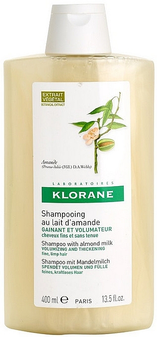 Volume Almond Shampoo for Fine Hair - Klorane Volumising Shampoo with Almond Milk — photo N2