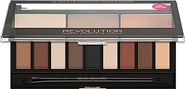 Shadow Palette, 12 Shades - Makeup Revolution Ultra Eye Contour Light and Shade — photo N3