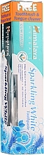 Fragrances, Perfumes, Cosmetics Set - Himalaya Herbals Sparkling White Set (toothpaste/150g + toothbrush/1 + tongue/cleancer/1)