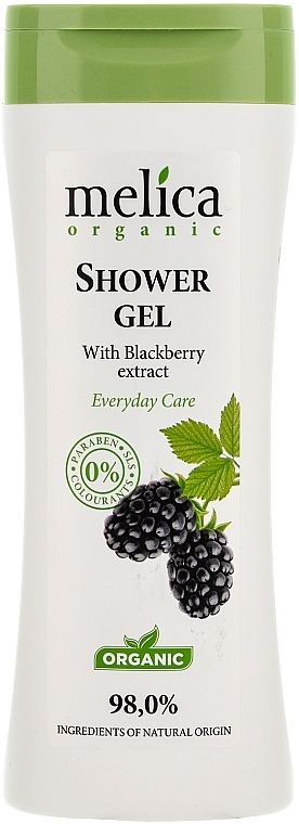 Blackberry Extract Shower Gel - Melica Organic Shower Gel — photo N1