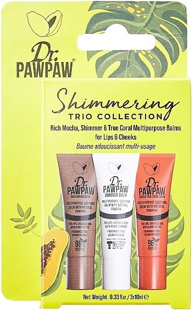 Set - Dr. PAWPAW Shimmering Trio Collection (3 x balm/10ml) — photo N1