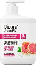 Hand Sanitizer Gel with Citrus & Peach Scent - Dicora Urban Fit Hydroalcoholic Gel Hand Cleanser With Alcohol — photo N1