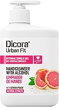 Fragrances, Perfumes, Cosmetics Hand Sanitizer Gel with Citrus & Peach Scent - Dicora Urban Fit Hydroalcoholic Gel Hand Cleanser With Alcohol