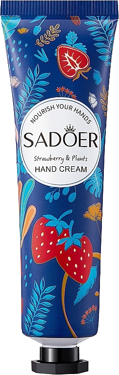 Hand Cream with Plant & Strawberry Extract - Sadoer Nourish Your Hands Strawberry & Plants Hand Cream — photo N1