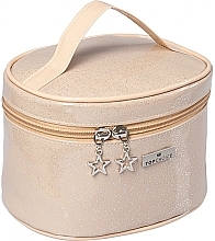 Fragrances, Perfumes, Cosmetics Women Makeup Bag "Glitter", 97928, beige - Top Choice