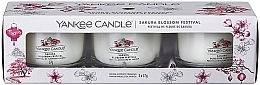 Fragrances, Perfumes, Cosmetics Scented Candle Set "Sakura Blossom" - Yankee Candle Sakura Blossom Festival (candle/3x37g)