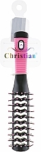 Hair Brush, CR-4105, black-pink - Christian — photo N1