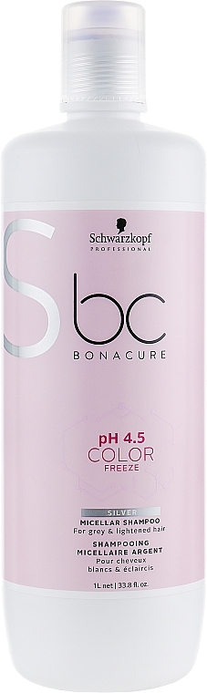 Silver Shampoo for Blonde Hair - Schwarzkopf Professional Bonacure Color Freeze pH 4.5 Silver Shampoo — photo N3