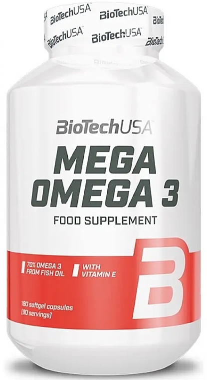 Omega 3 Food Supplement - BioTechUSA Mega Omega 3 — photo N1