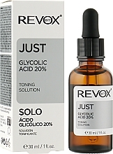 Glycolic Acid - Revox Just Glycolic Acid 20% Toning Solution — photo N2