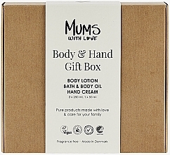 Fragrances, Perfumes, Cosmetics Set - Mums With Love Body & Hand Gift Box (lotion/250ml + cr/hand/50ml + oil/body/250ml)