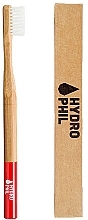 Bamboo Toothbrush, medium, red - Hydrophil Bambus Toothbrush Red — photo N2