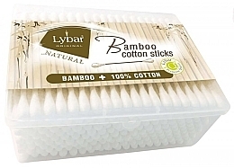 Fragrances, Perfumes, Cosmetics Cotton Buds in Plastic Box, 200 pcs - Mattes Lybar Bamboo Cotton Sticks