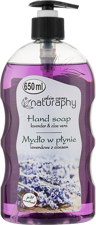 Lavender & Aloe Vera Liquid Hand Soap - Naturaphy Hand Soap — photo N1