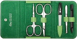 Fragrances, Perfumes, Cosmetics Manicure Set 'Rainbow', green, 5 pcs - Erbe Solingen 9184