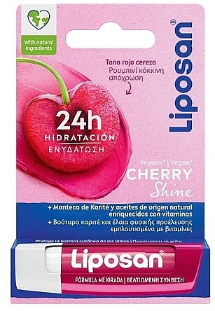 Cherry Lip Balm - Liposan Cherry Shine Lip Balm — photo N2